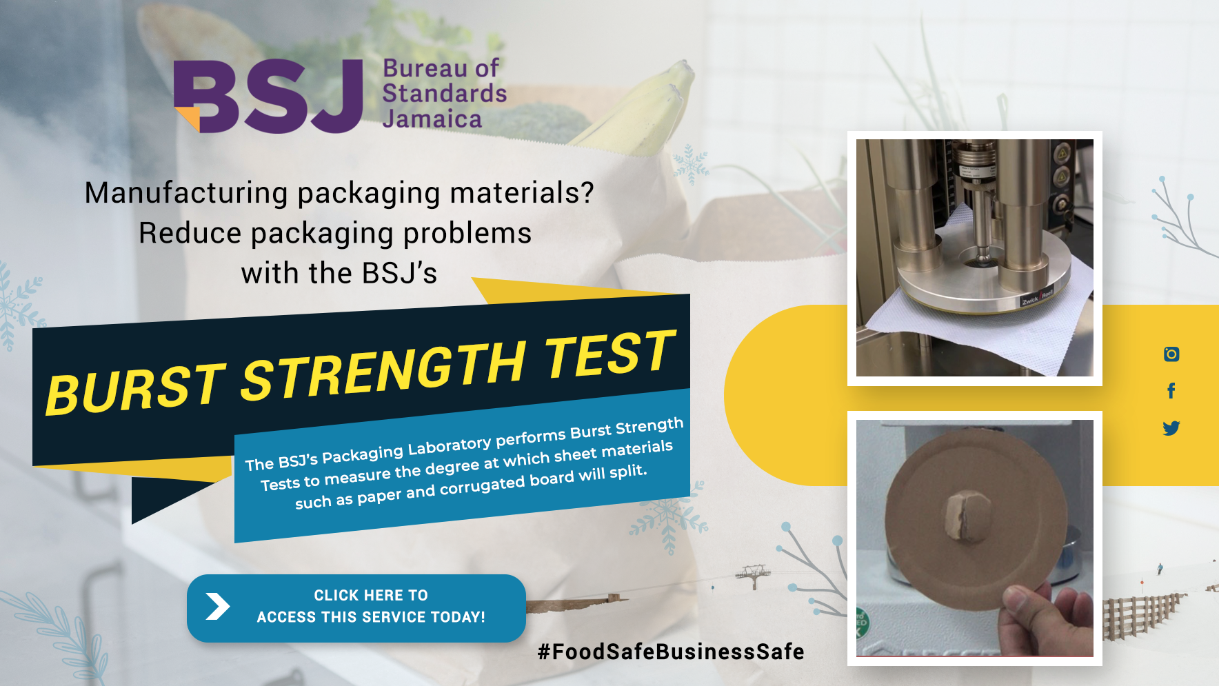 Food Safe, Business Safe Bureau of Standards Jamaica